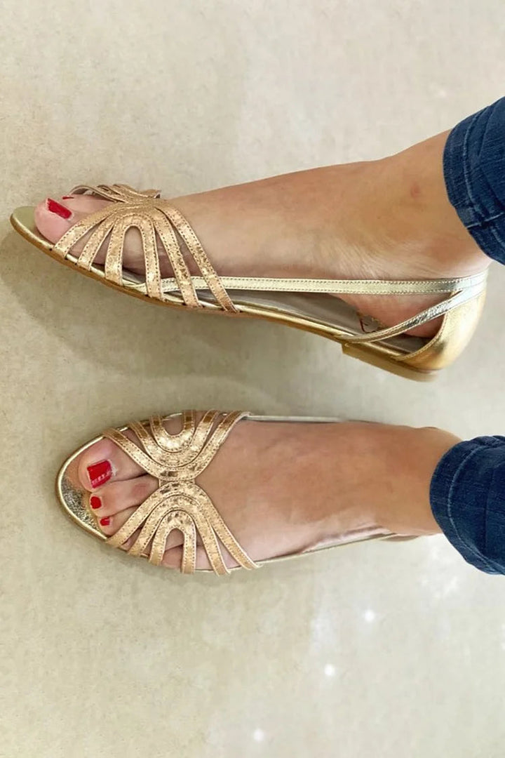 Éléonore™ | Golden Summer Light Sandals