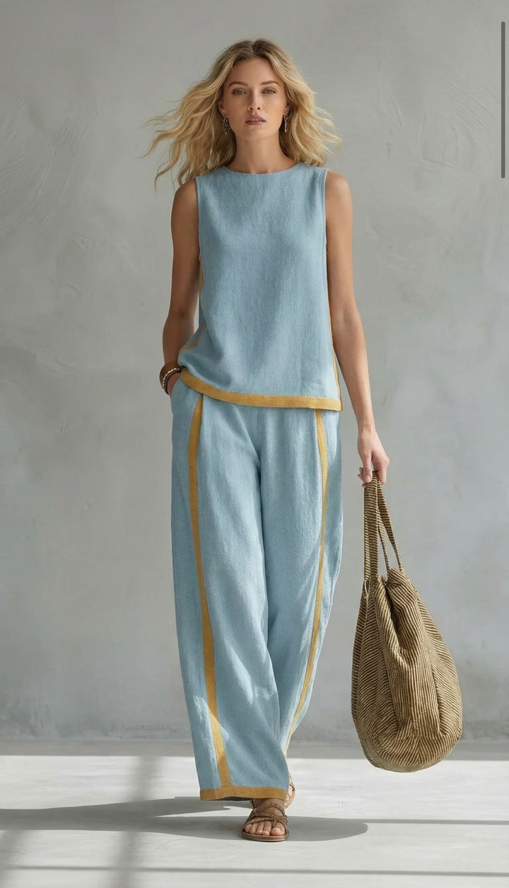 Leila | Elegant Cotton and Linen Set