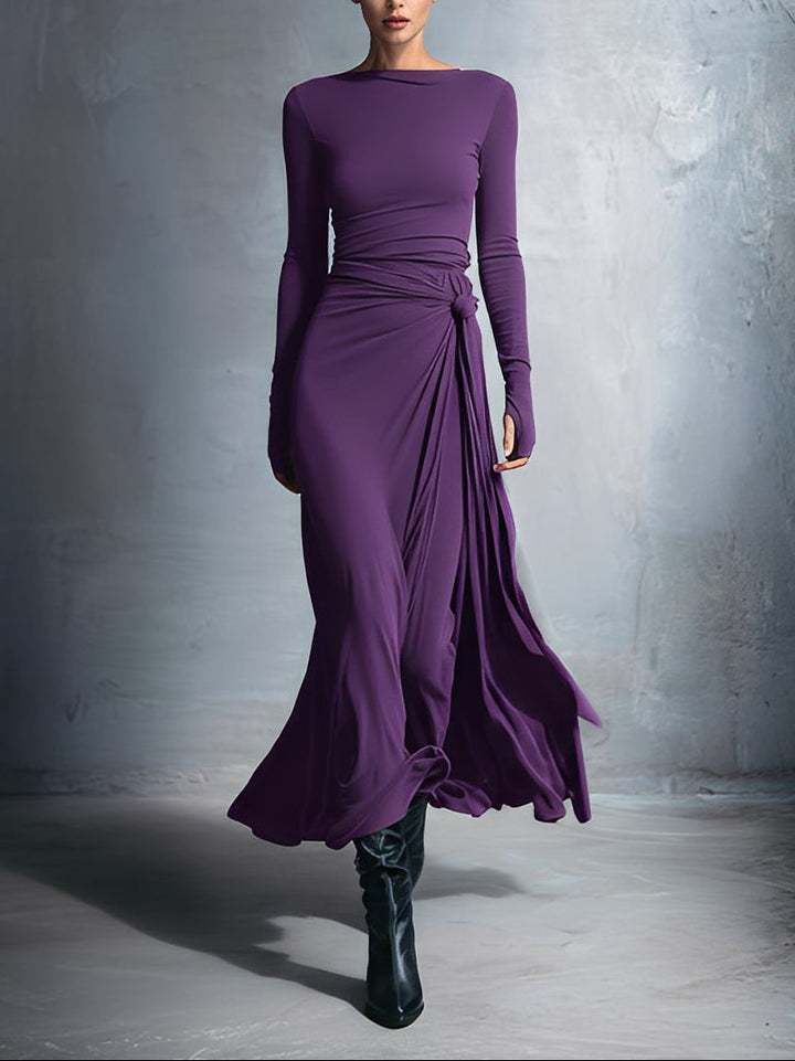 Gabriella – Long dress with side knot