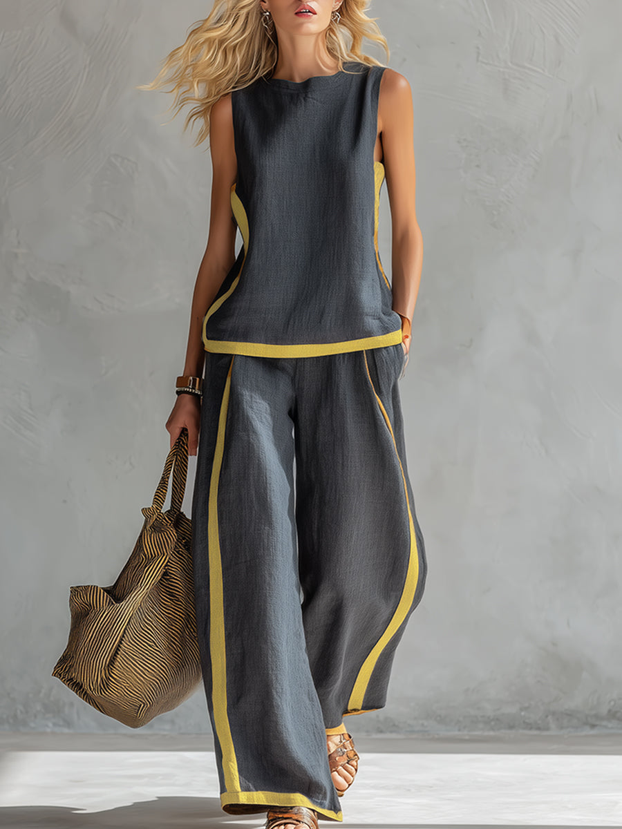 Leila | Elegant Cotton and Linen Set