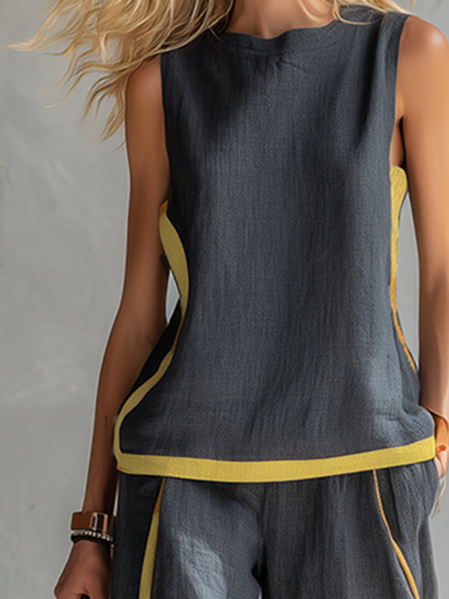 Leila | Elegant Cotton and Linen Set