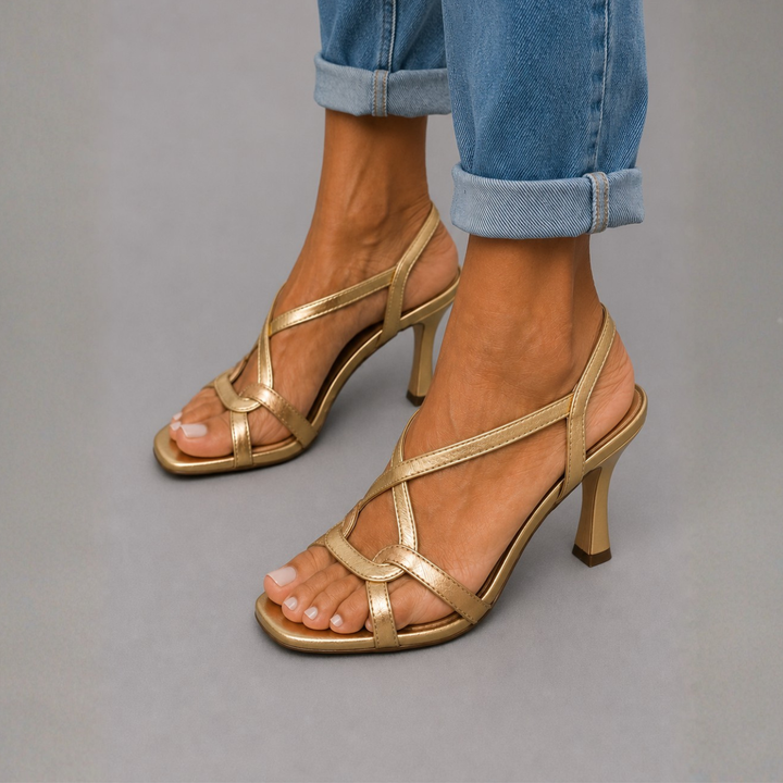 Soleil™ | Golden Sandals, Summer Charm