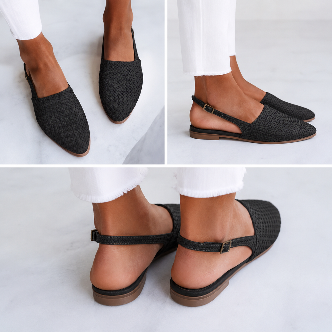 Simone | Woven Slingback Loafers
