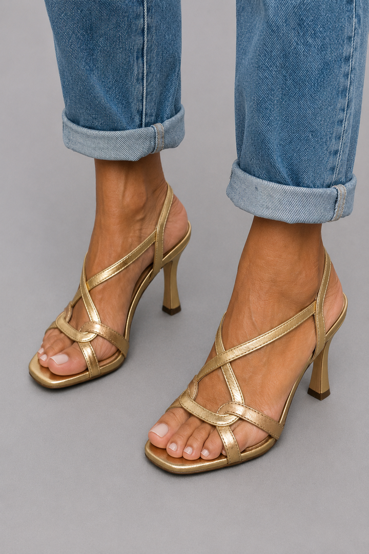 Soleil™ | Golden Sandals, Summer Charm