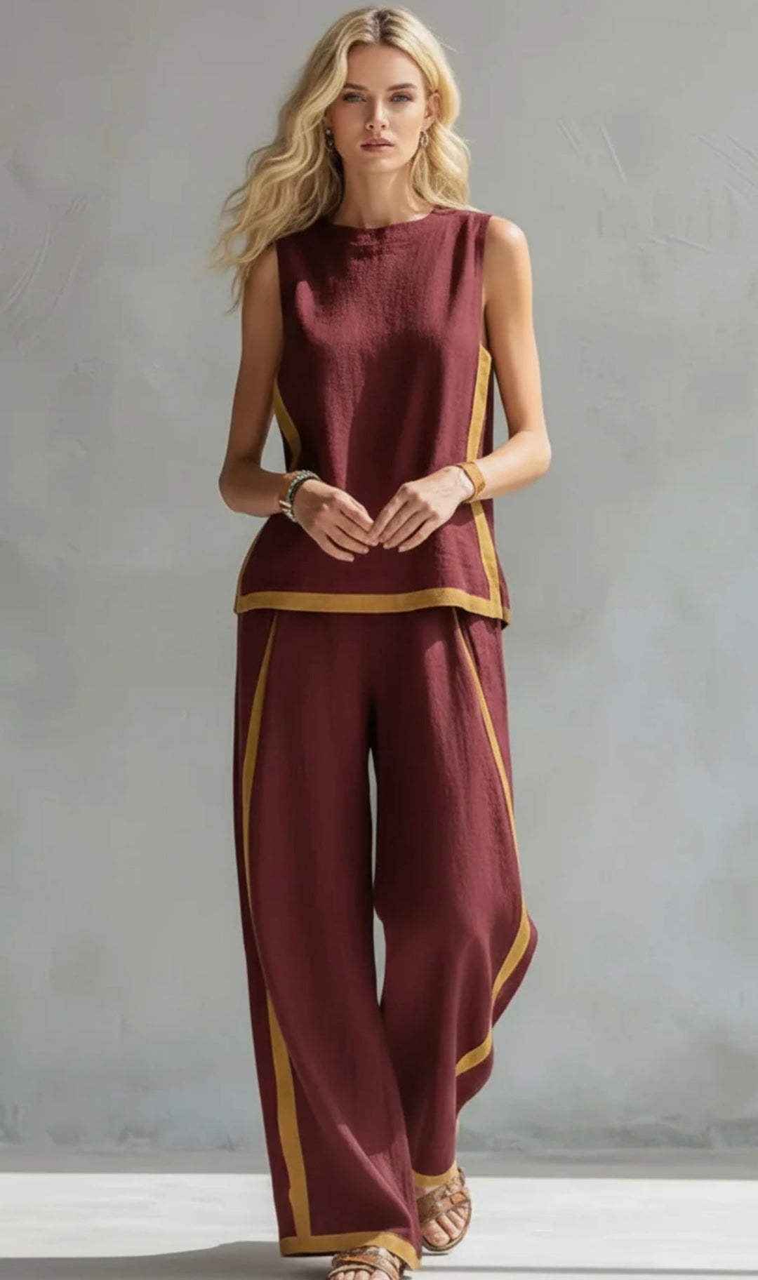 Leila | Elegant Cotton and Linen Set