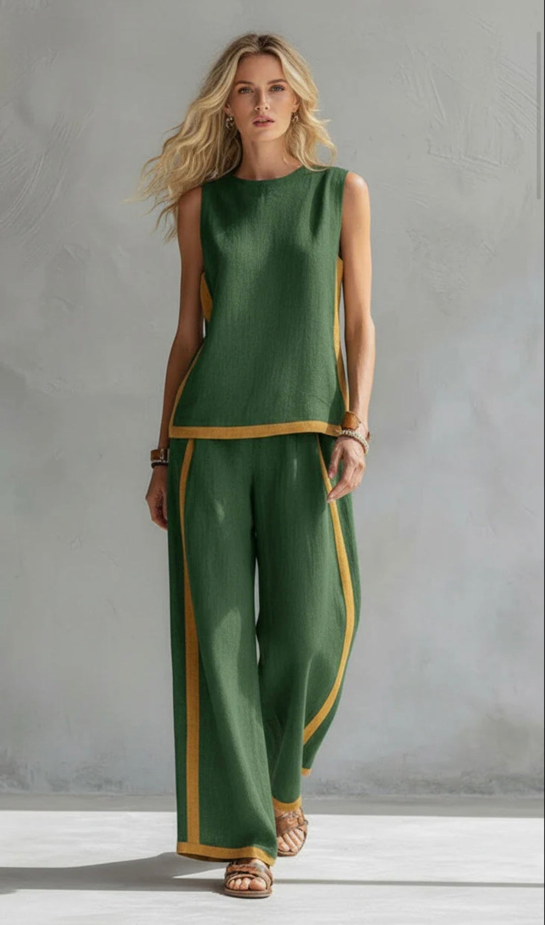 Leila | Elegant Cotton and Linen Set