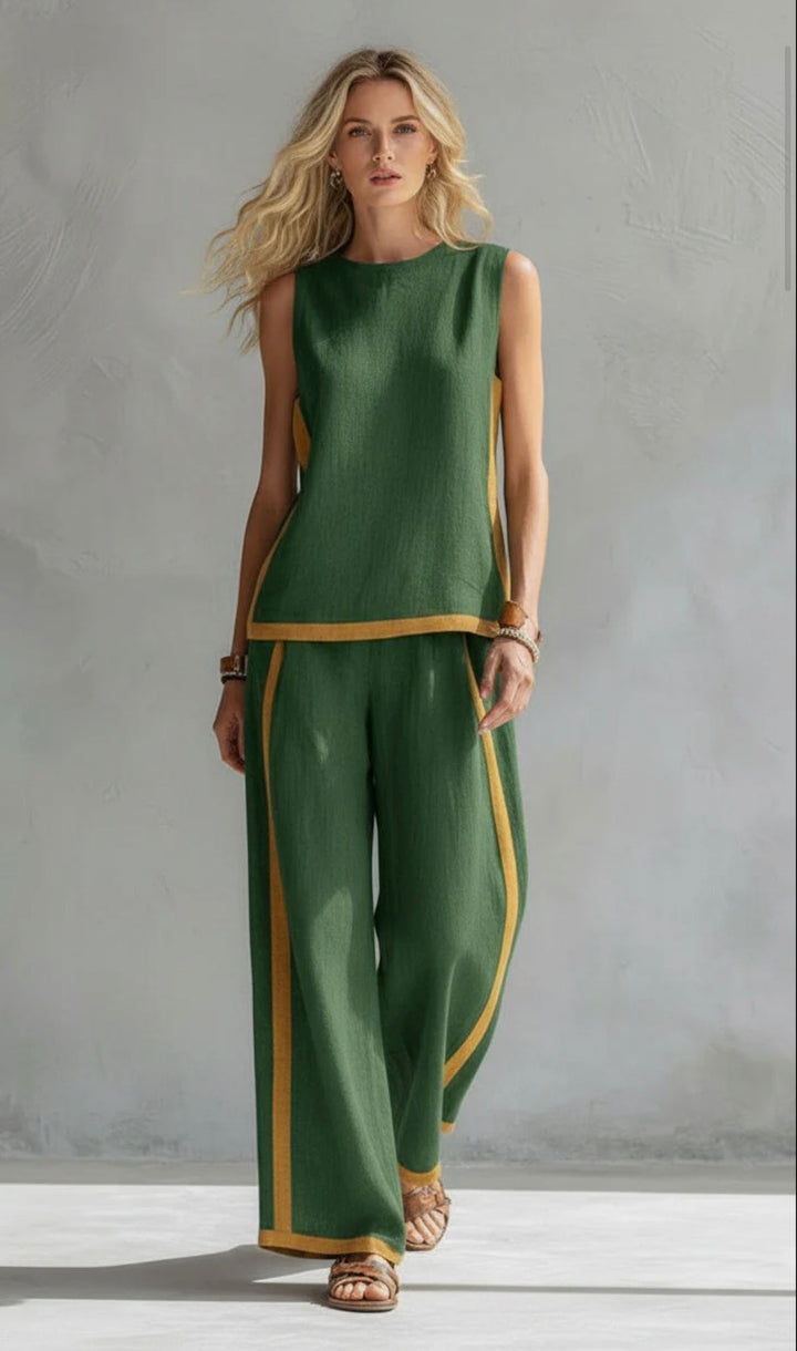 Leila | Elegant Cotton and Linen Set