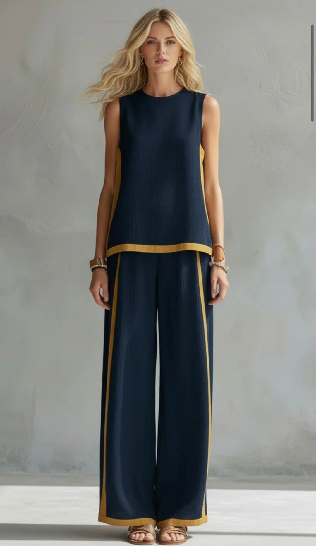 Leila | Elegant Cotton and Linen Set
