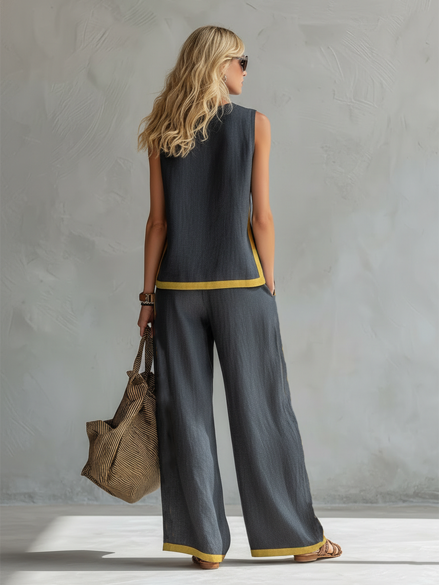 Leila | Elegant Cotton and Linen Set