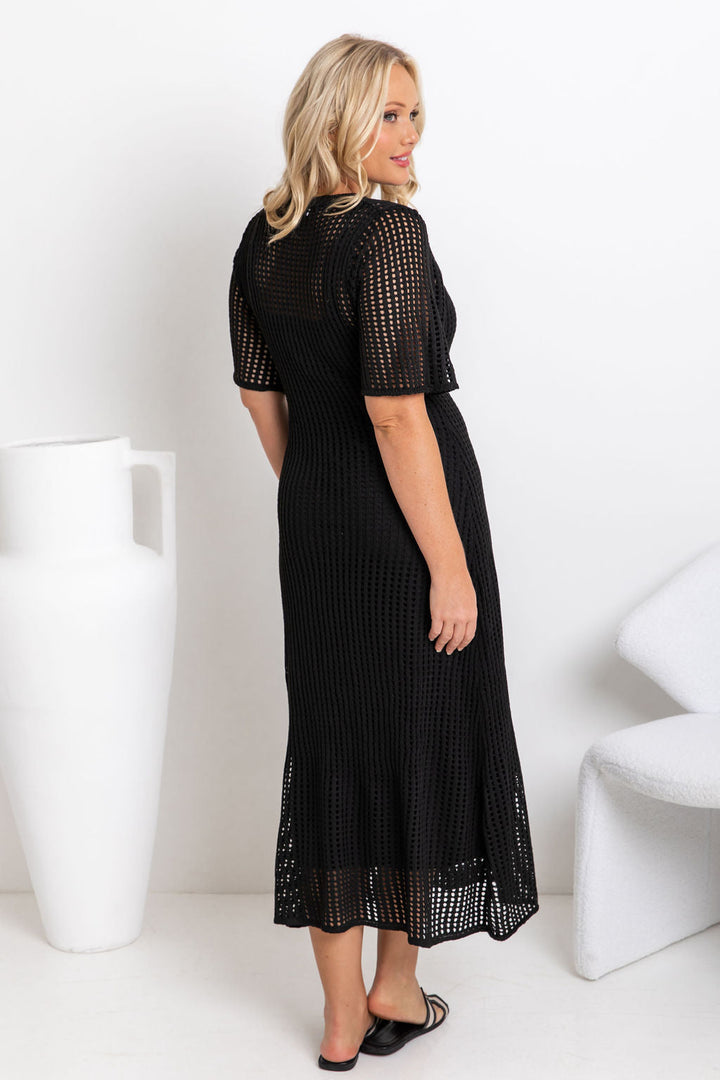 Airlie Crochet Maxi Dress - Natural