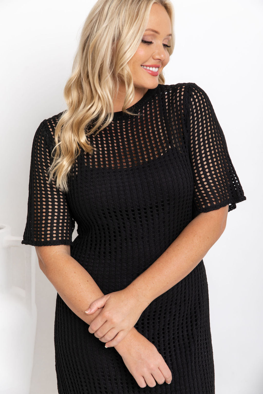 Airlie Crochet Maxi Dress - Natural