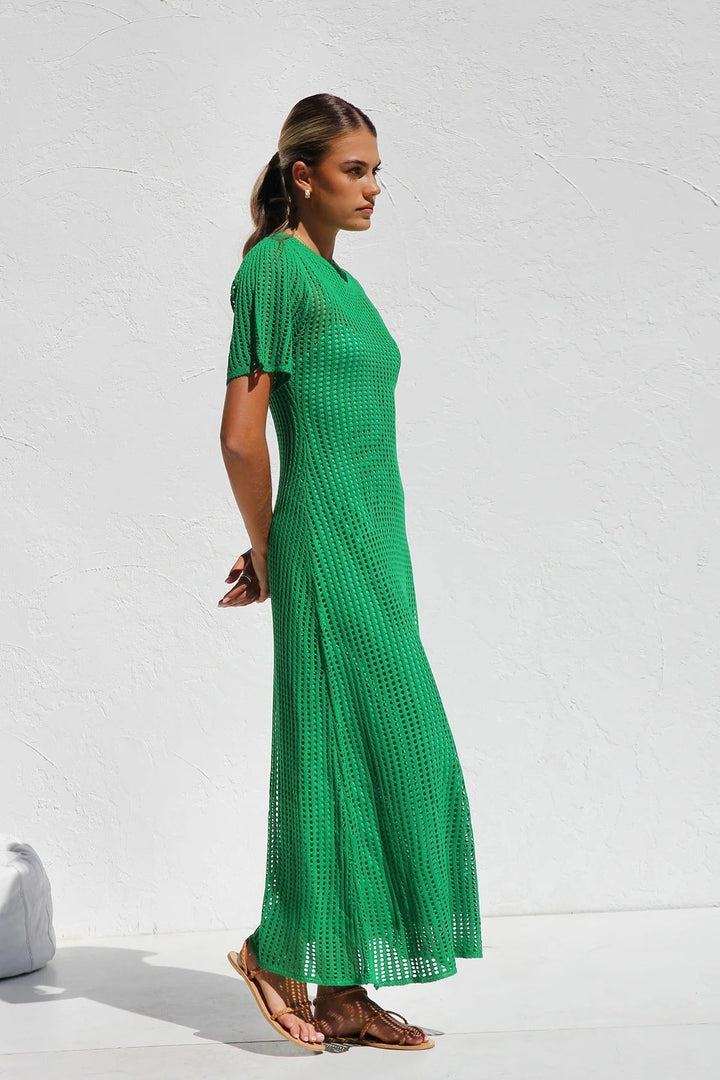 Airlie Crochet Maxi Dress - Natural