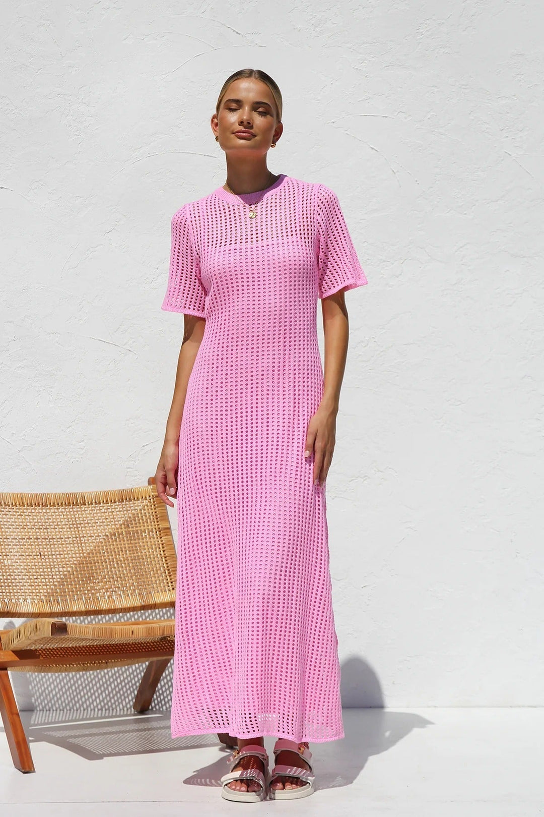 Airlie Crochet Maxi Dress - Natural