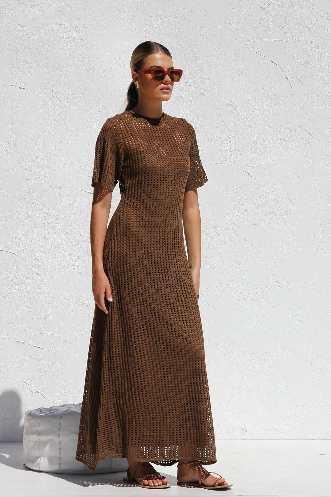 Airlie Crochet Maxi Dress - Natural