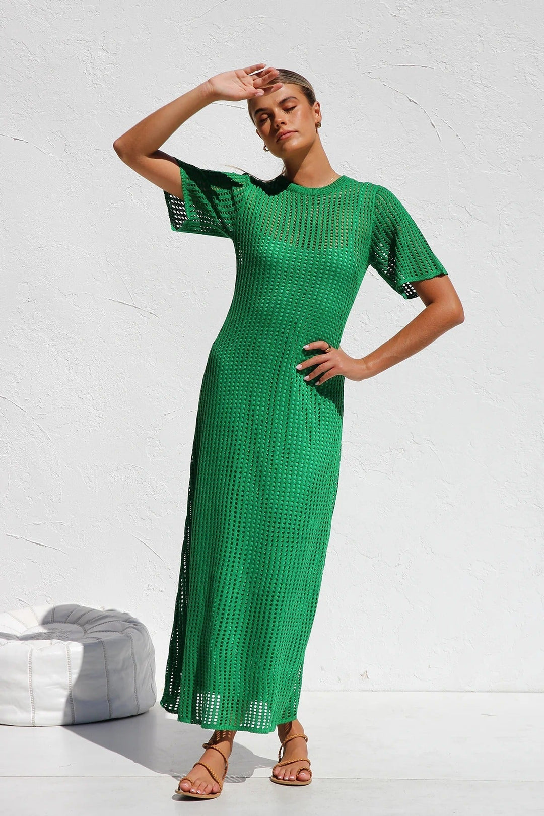 Airlie Crochet Maxi Dress - Natural