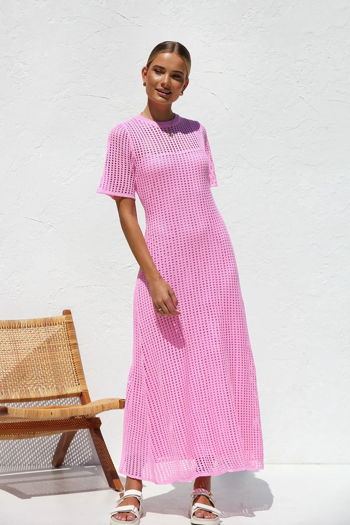 Airlie Crochet Maxi Dress - Natural