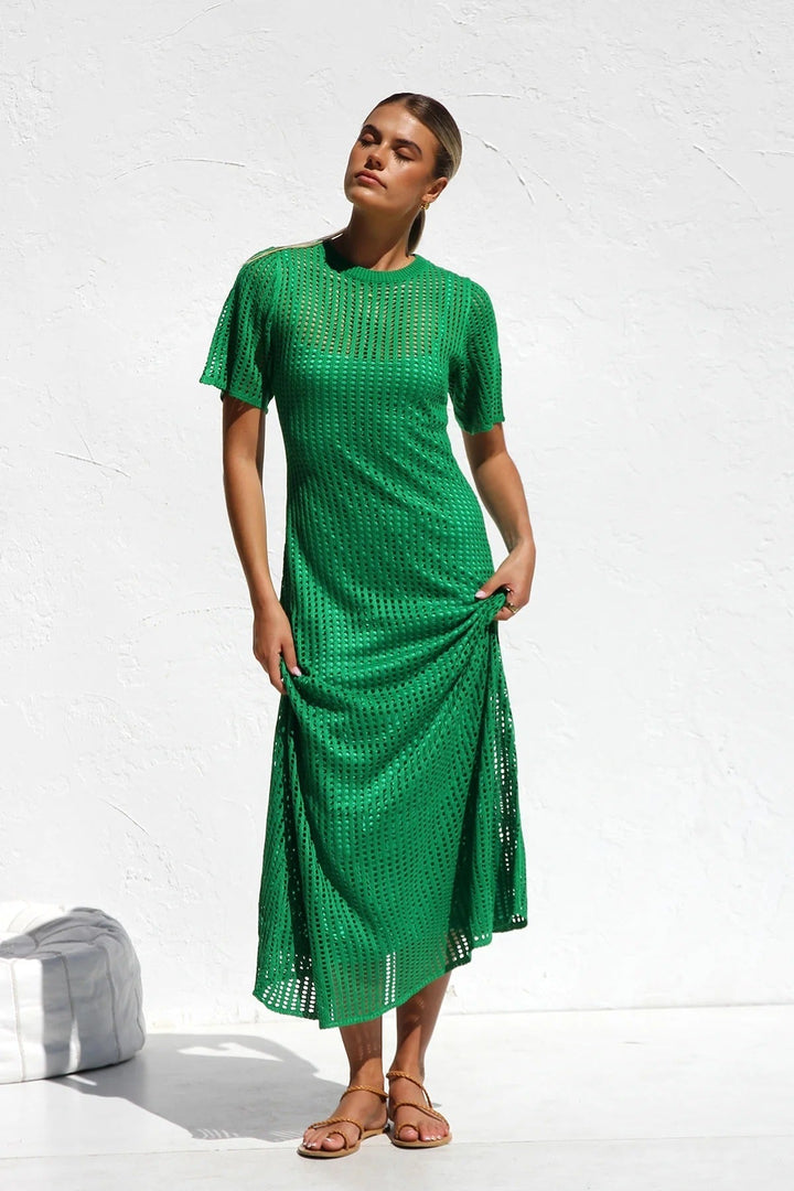 Airlie Crochet Maxi Dress - Natural