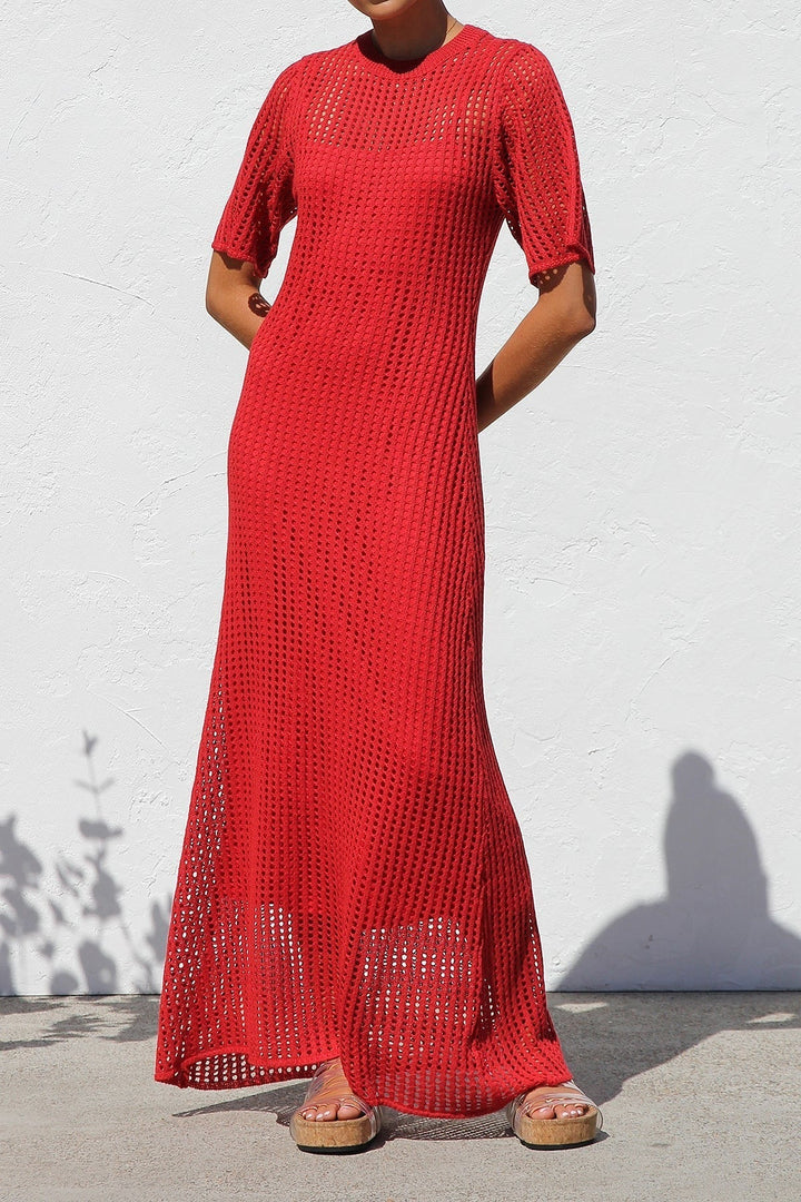 Airlie Crochet Maxi Dress - Natural