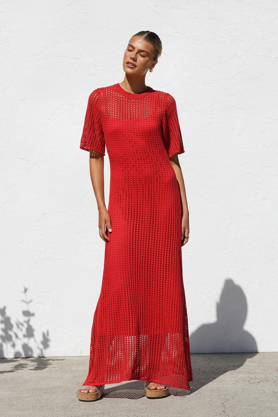 Airlie Crochet Maxi Dress - Natural