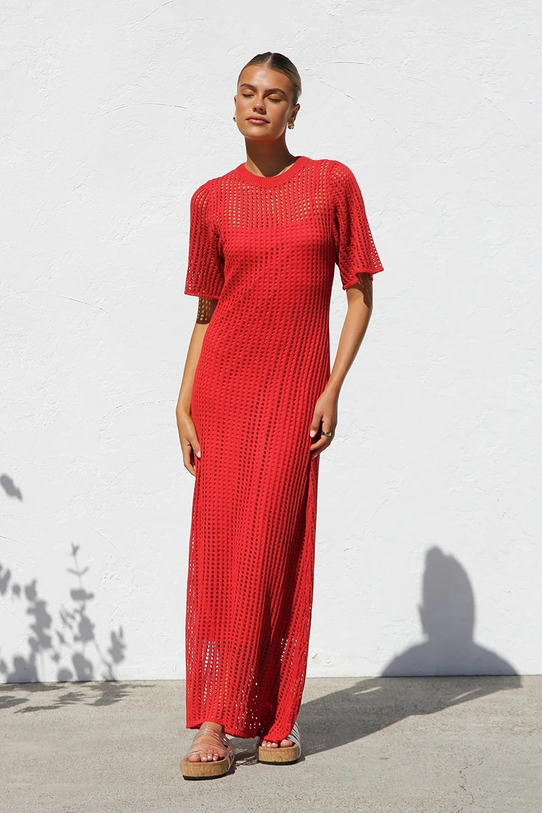 Airlie Crochet Maxi Dress - Natural