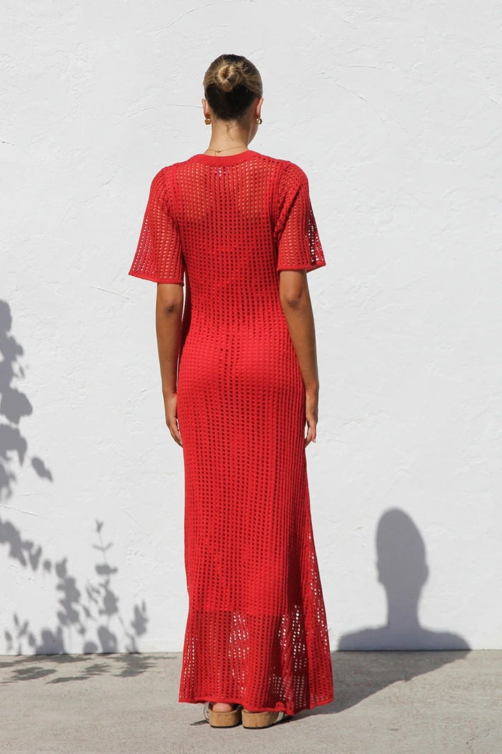 Airlie Crochet Maxi Dress - Natural
