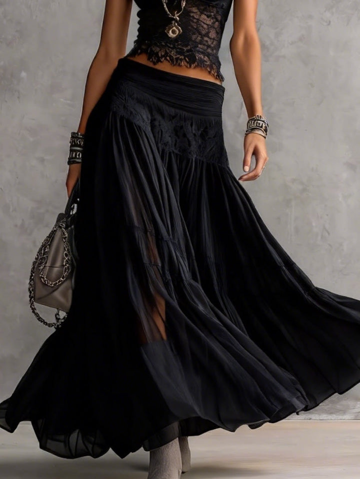 Juliette™ | Lace Top and Pleated Chiffon Skirt Set