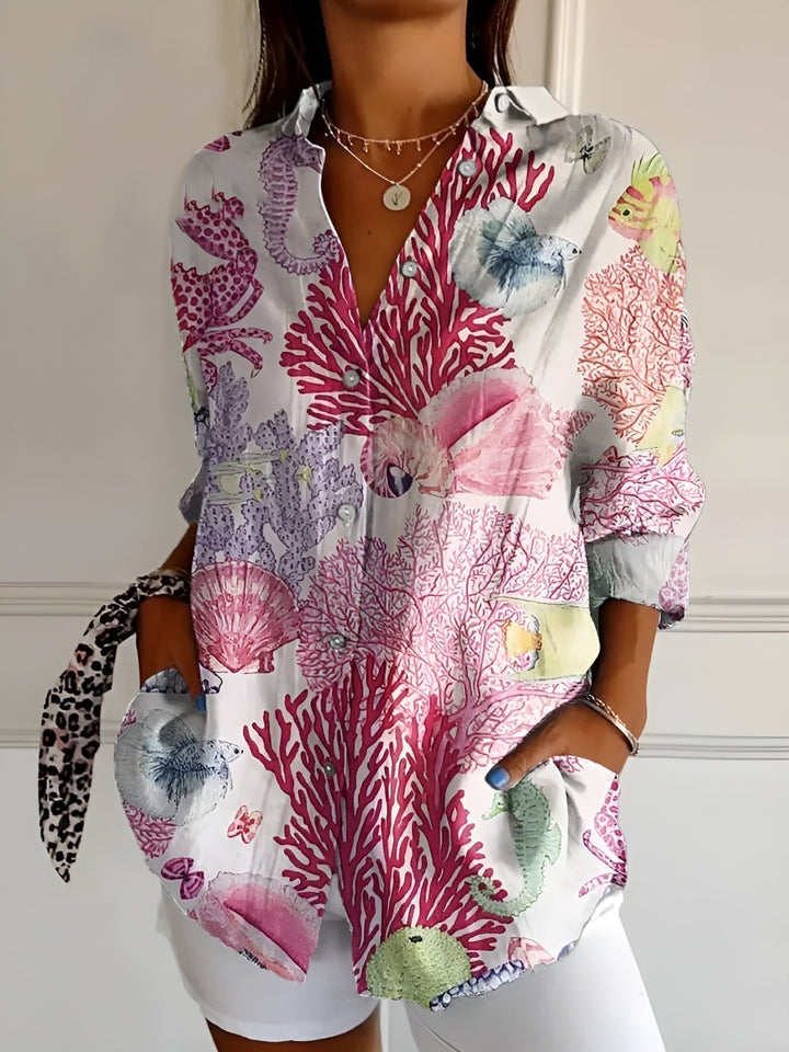 Maia | Floral Wave Blouse